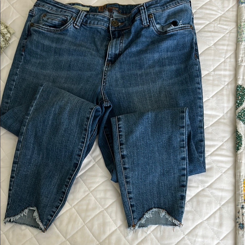 Kut from the Kloth Blue Ankle Cropped Jeans